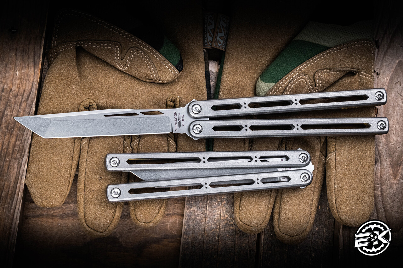 Squid Industries Hydro Titanium Balisong Butterfly Trainer 4.5