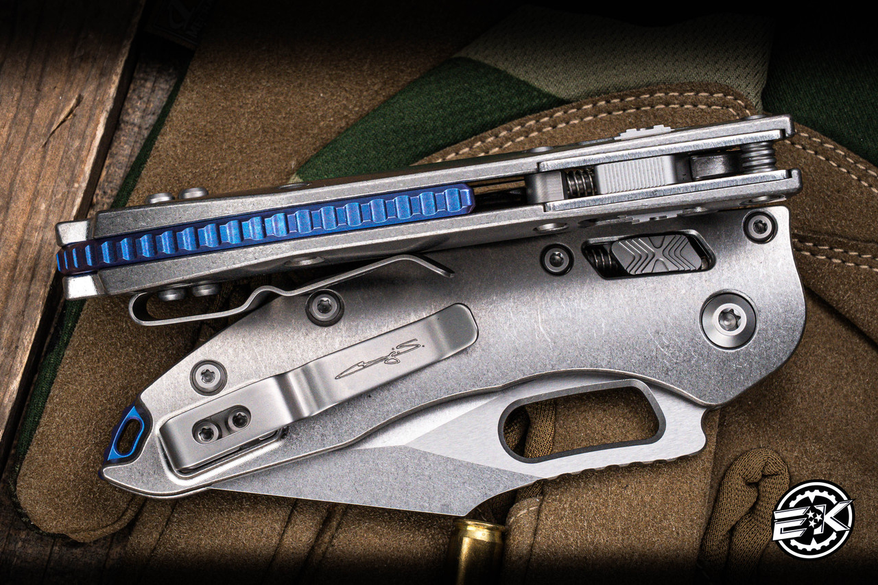 Microtech Marfione Select Stitch Ram-Lok Manual Titanium Purple