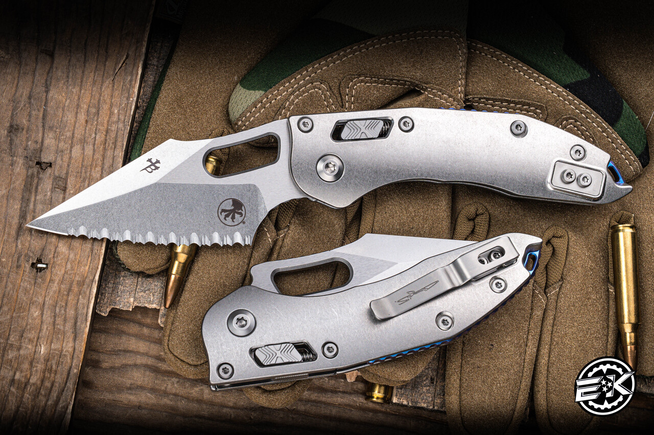 Microtech Marfione Select Stitch Ram-Lok Manual Titanium Purple