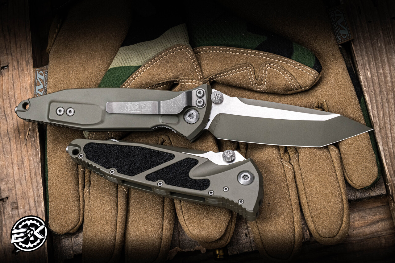 Microtech Socom Elite Manual Folding Knife Cerakote Moss Green 4