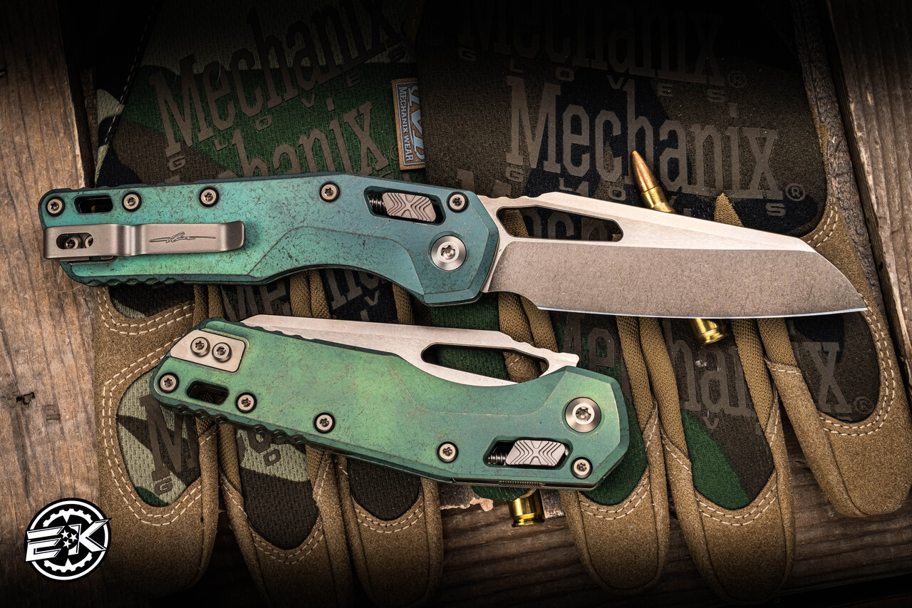 Microtech Marfione Select MSI Antique Green Titanium 3.75