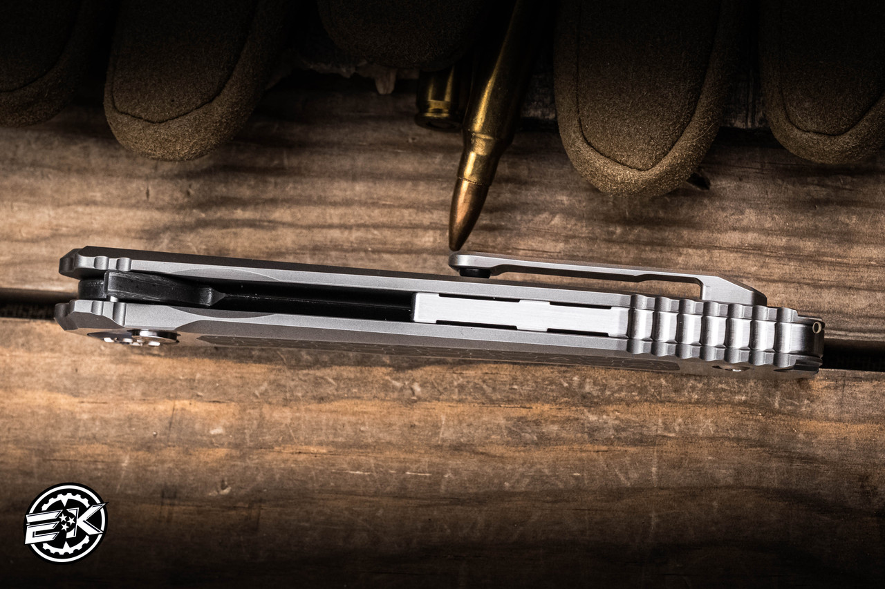 Heretic Knives Wraith V4 Manual Flipper Folding Knife Titanium