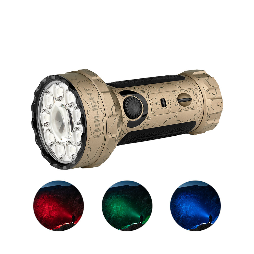 Olight Marauder Mini Powerful Rechargeable LED Flashlight Desert