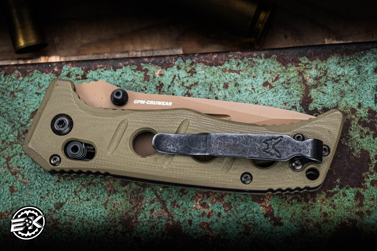 Preowned-Benchmade Mini Adamas AXIS Lock Knife Olive Green G10 3.3