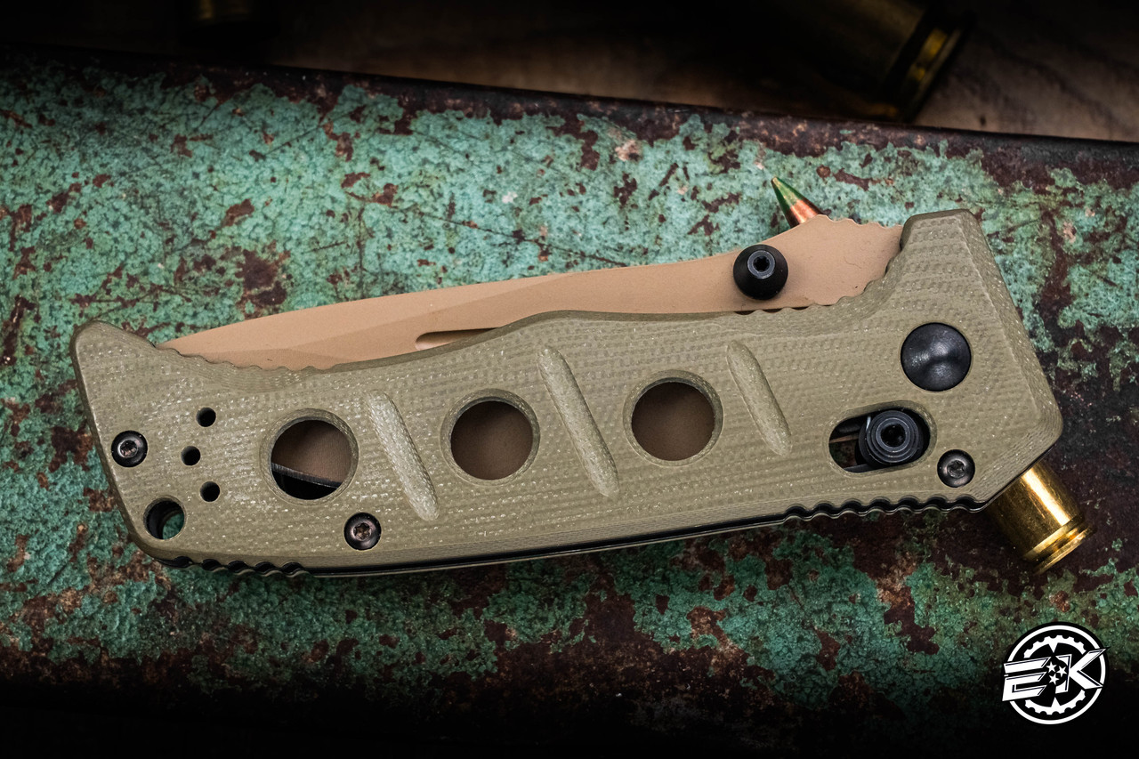 Preowned-Benchmade Mini Adamas AXIS Lock Knife Olive Green G10 3.3