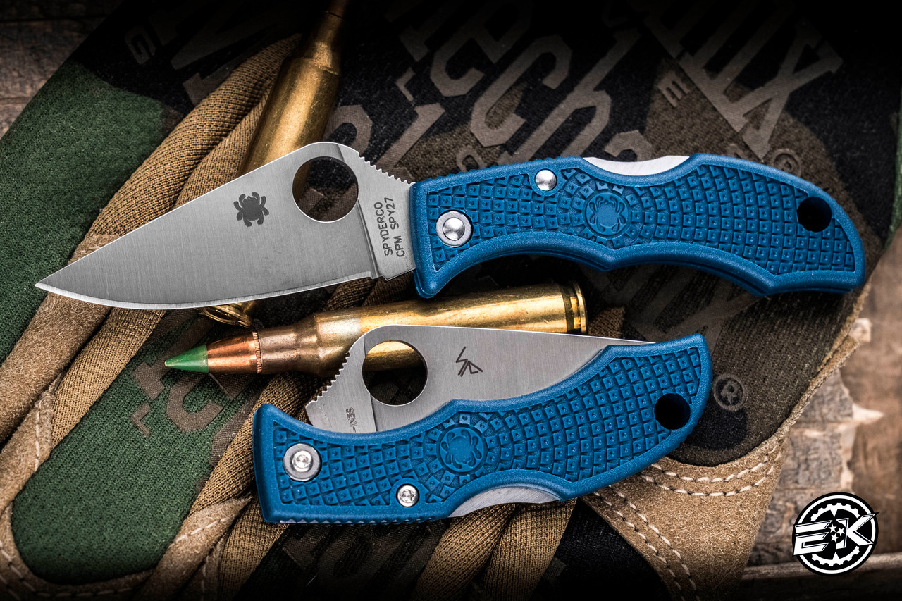 Spyderco Ladybug 3 Backlock Folding Knife Cobalt Blue FRN 1.9