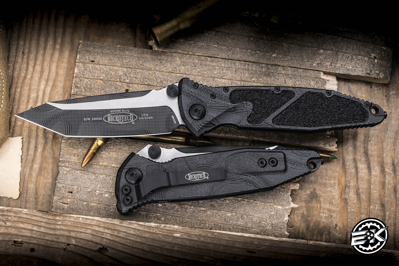 Microtech Socom Elite Manual Folding Knife Geo Trace Camo 4