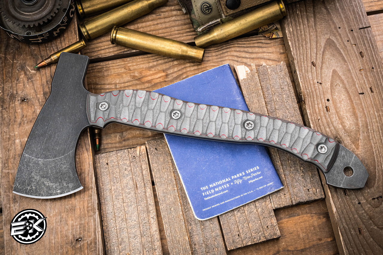 Preowned-Half Face Blades Camp Hatchet Micarta 3V Acid Wash