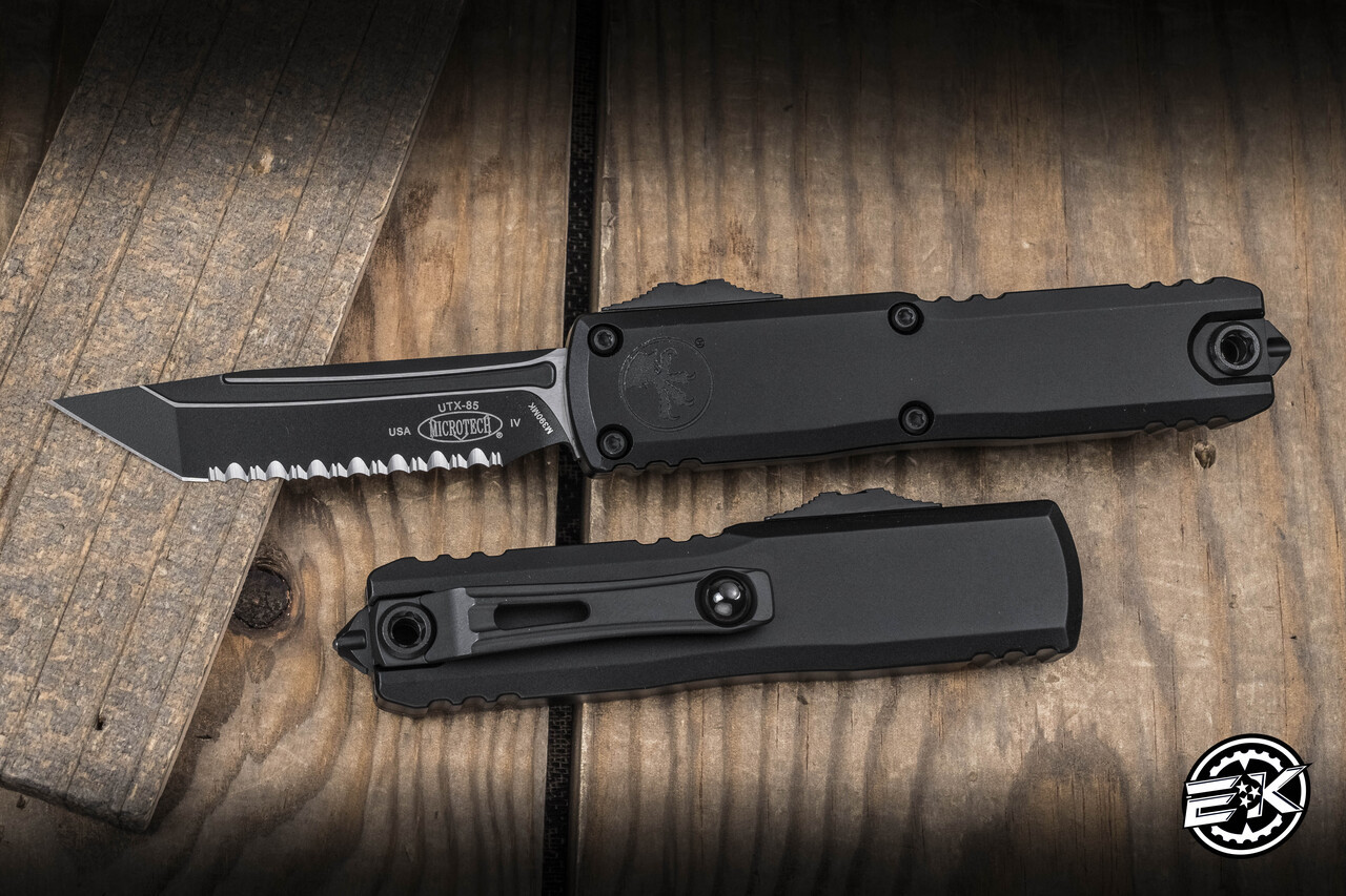 Microtech UTX-85 Gen IV OTF Automatic Knife Black Tactical 3.1