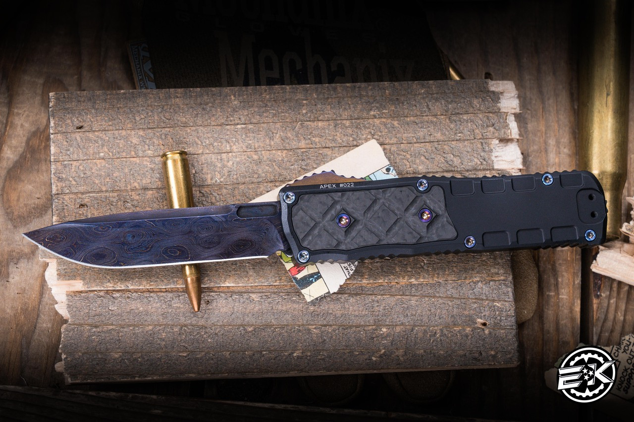 Guardian Tactical Apex OTF Carbon Fiber Inlay Blued Titanium 3.4