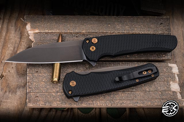 ProTech Malibu Manual Knife Black Dragon Scale Aluminum 3.25