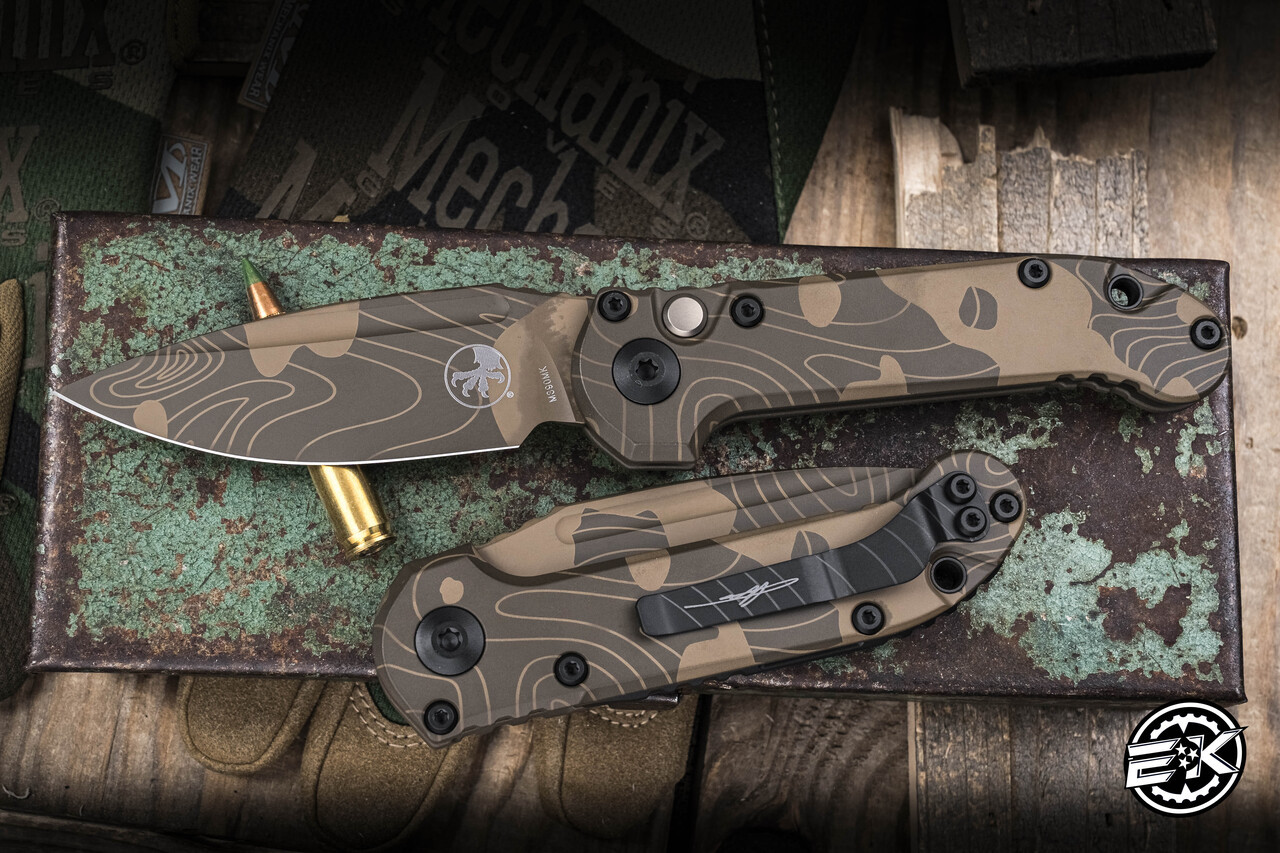 Microtech LUDT Gen III Automatic Folding Knife Topographic