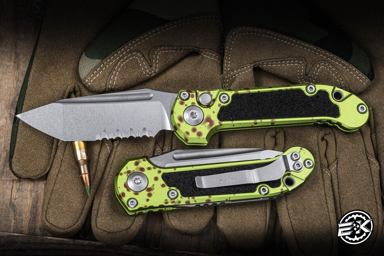 Microtech LUDT Automatic Folding Knife Zombie 3.4