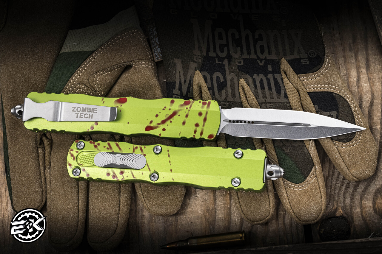 Microtech Dirac Delta OTF Automatic Knife Zombie 3.75