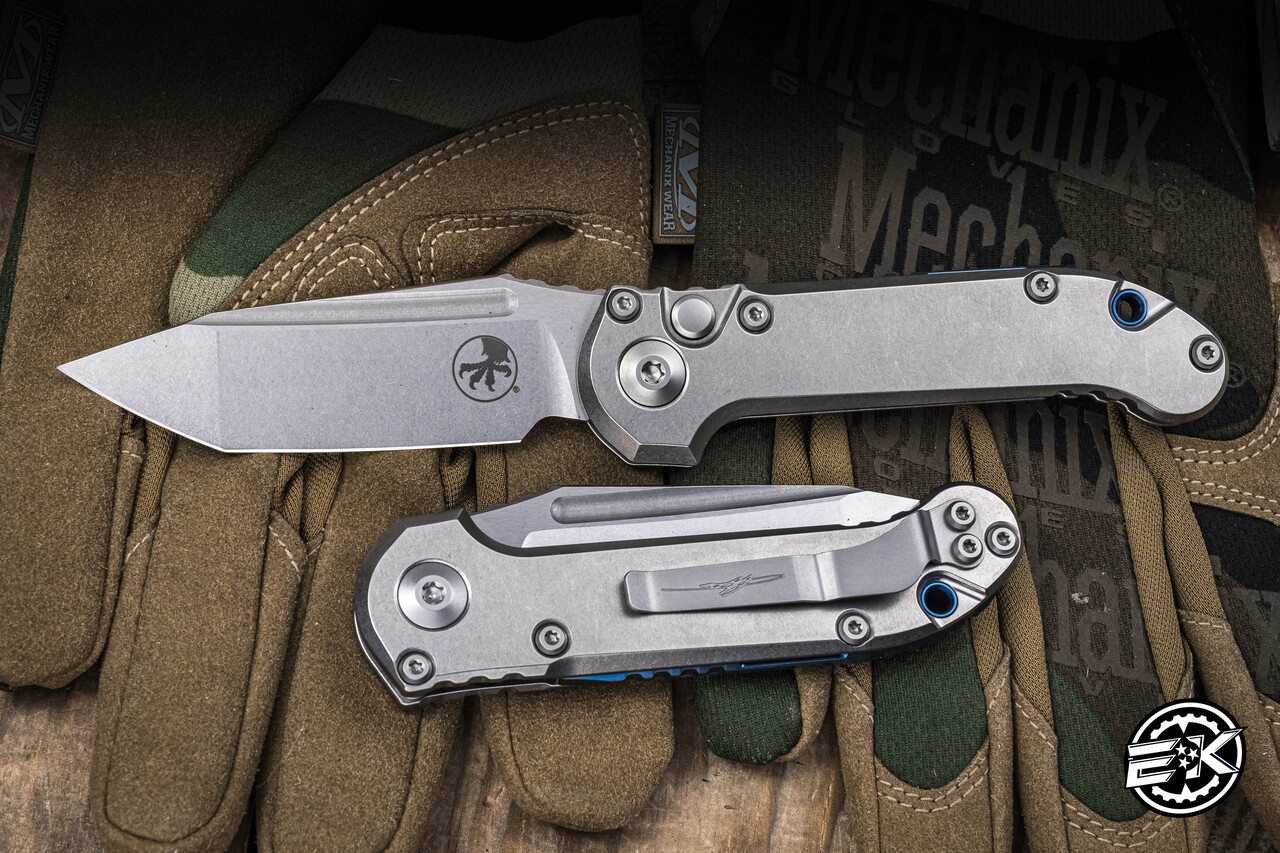 Lucien’s Luck Funktified Enforcers 7inch Microtech Marfione Select LUDT Automatic Folding Knife Titanium