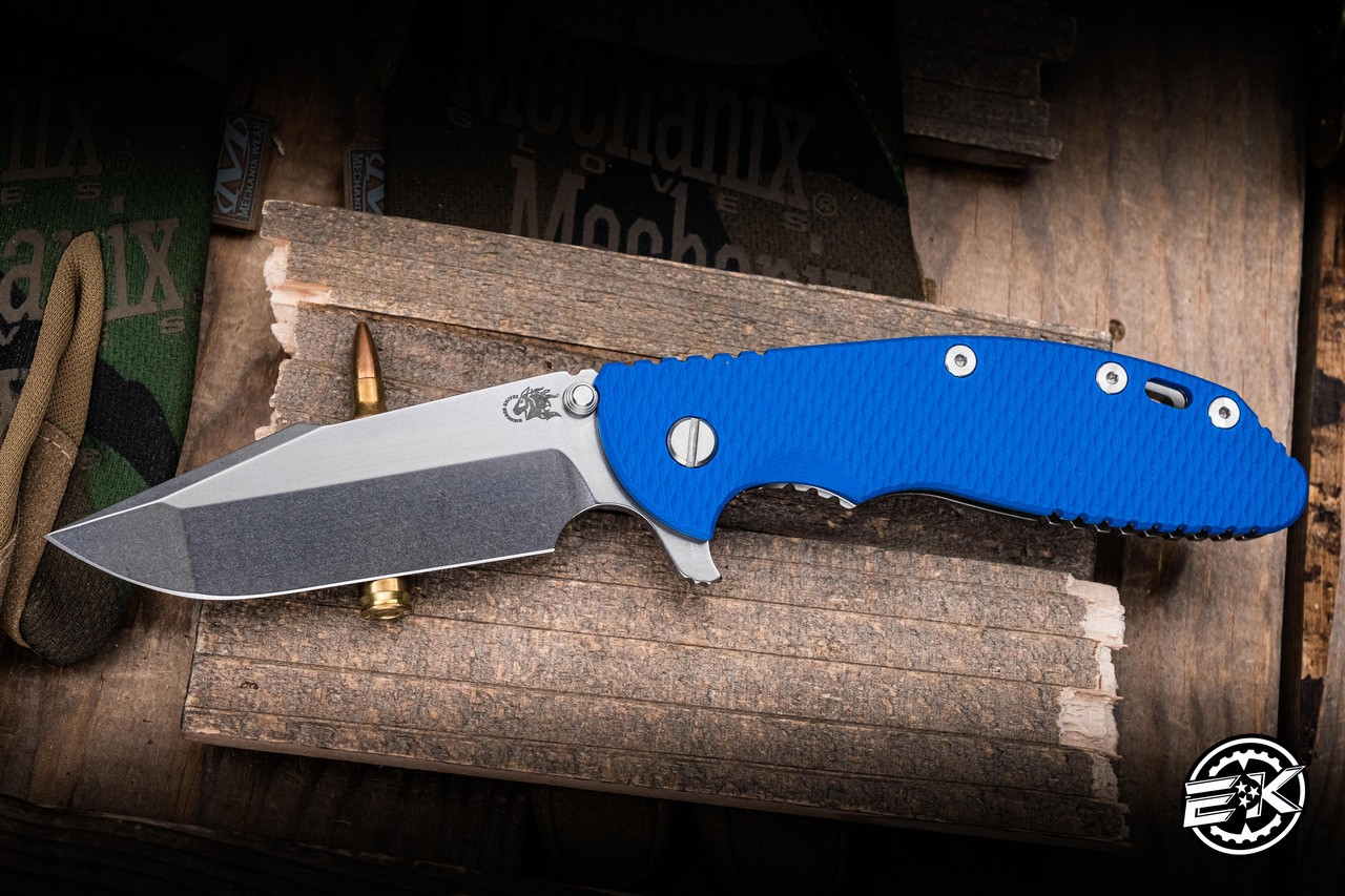 Rick Hinderer Knives XM-24 Folding Knife Blue G10 4