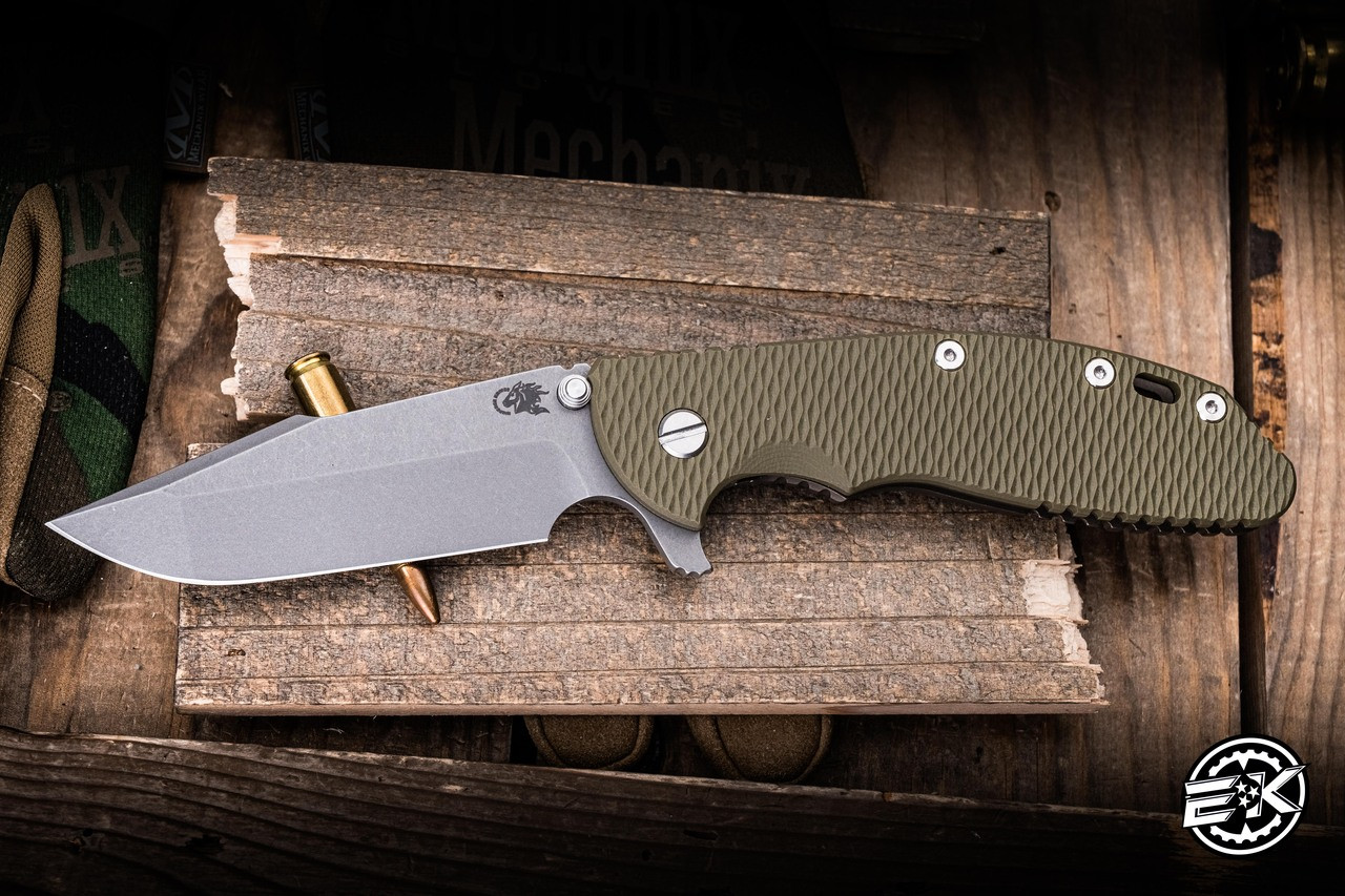 Rick Hinderer Knives XM-24 Folding Knife OD Green G10 4