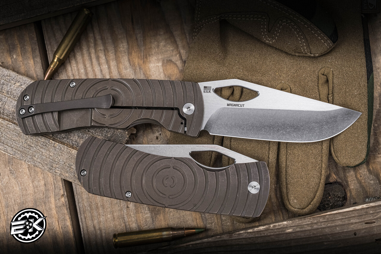 McNees Knives Dixon Folding Knife Shockwave Titanium 3.75