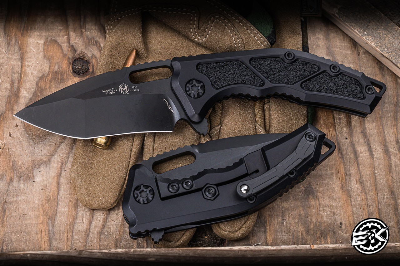 Heretic Knives Medusa Manual Folding Knife Black Tactical 3