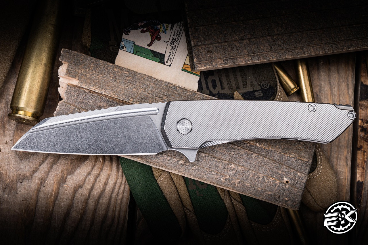 _kis_naniwa MachineWise Mojave Folding Knife Texture Titanium 3.45