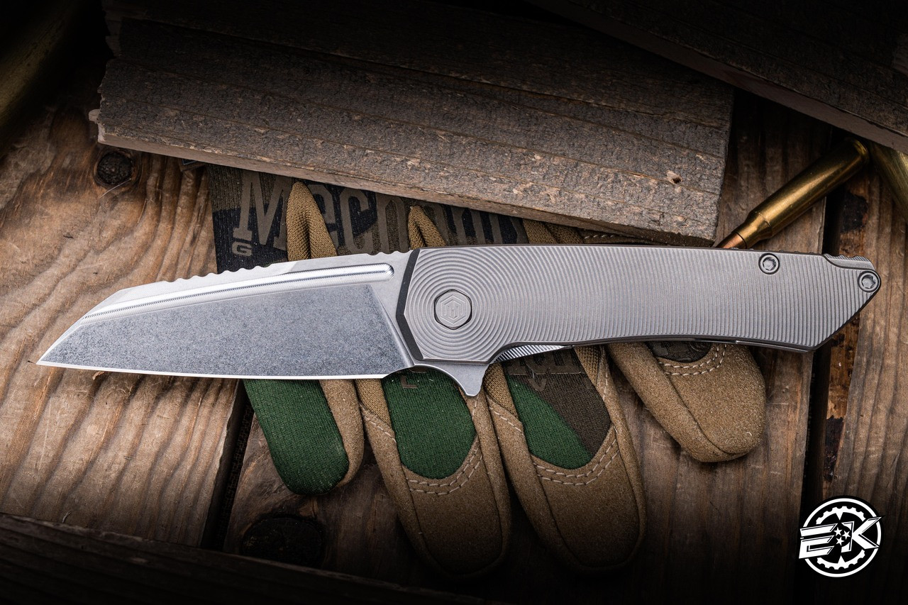 MachineWise Mojave Folding Knife Zirblast Texture Titanium 3.45