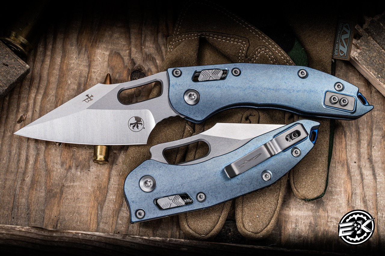 その他 micci Microtech Marfione Select Stitch Ram-Lok Manual Titanium Blue 3.75