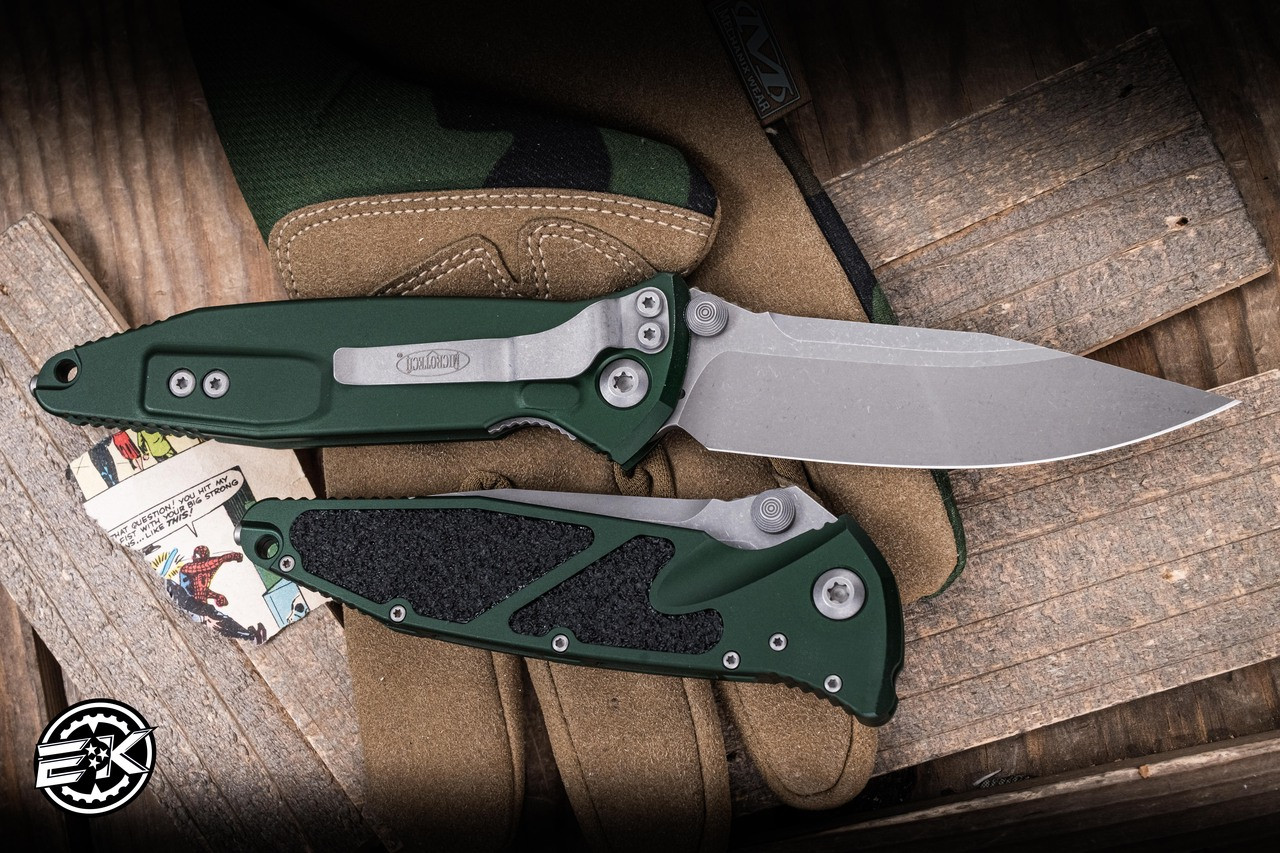Microtech Socom Elite Manual Folding Knife Emerald Green 4