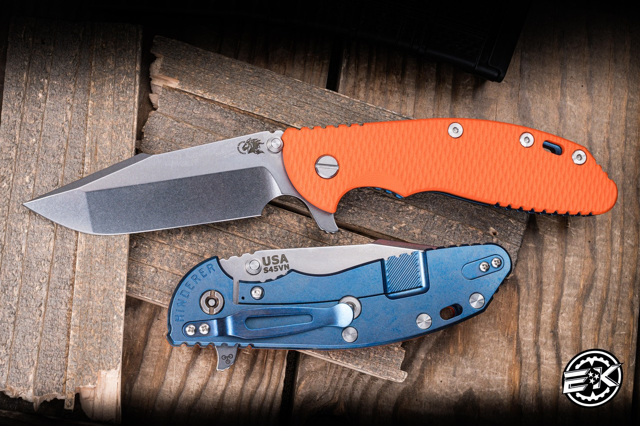 Rick Hinderer Knives XM-24 Folding Knife Orange G10 4