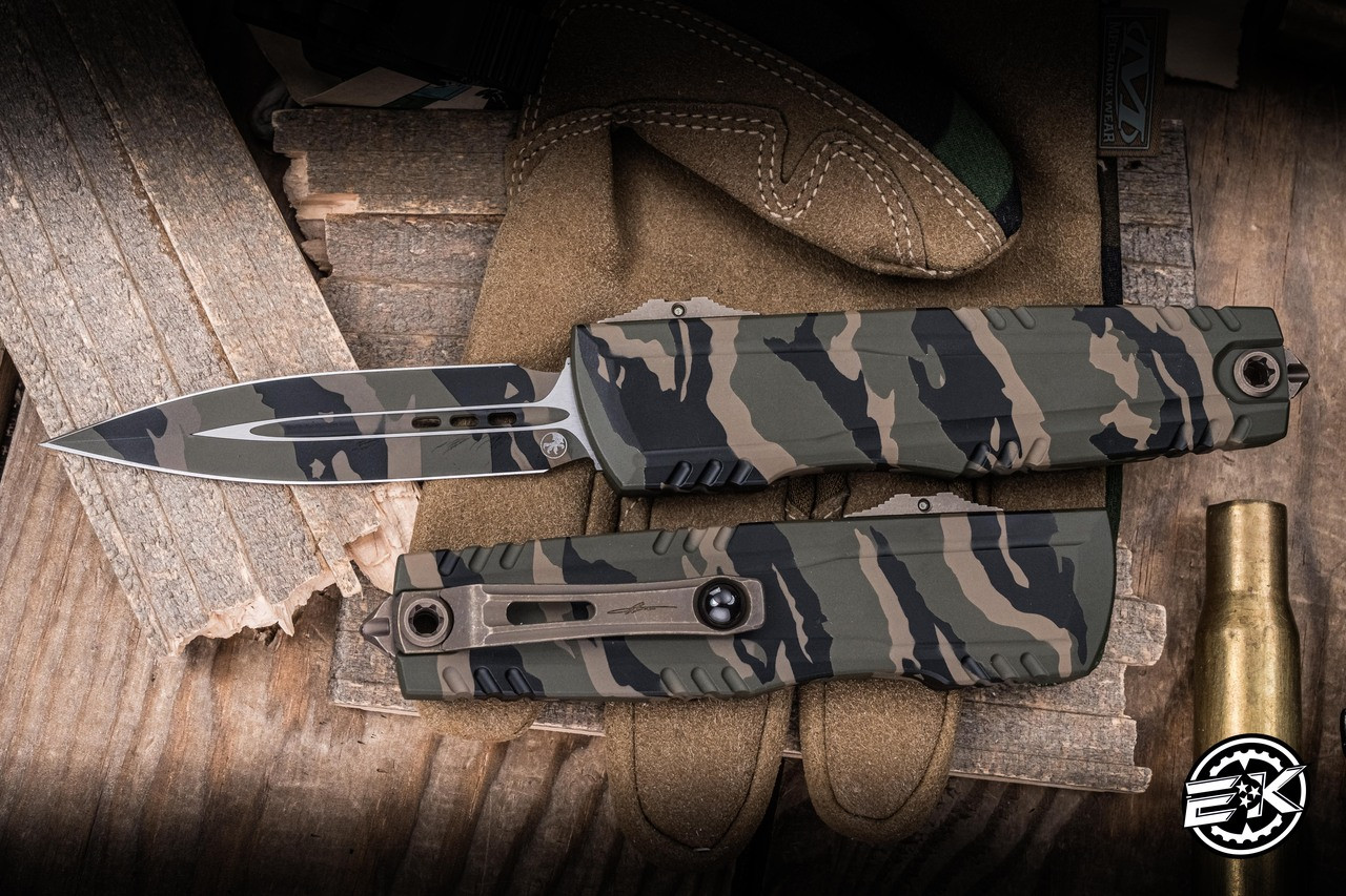 Microtech Luminary ZBP OTF Automatic Knife Tiger Strip Camo 3.5