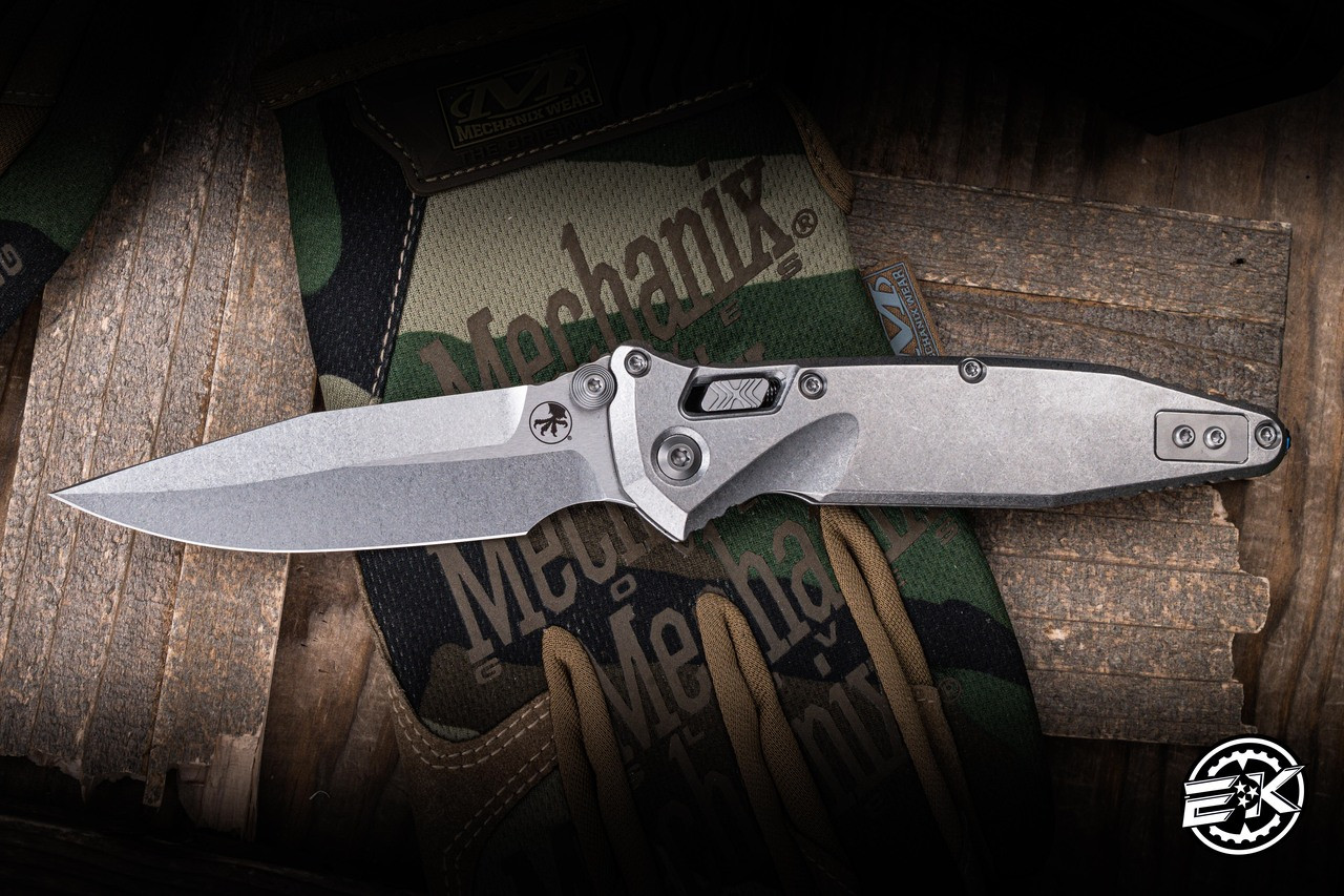 Microtech Marfione Select Socom RAM-LOK Manual Titanium Blue