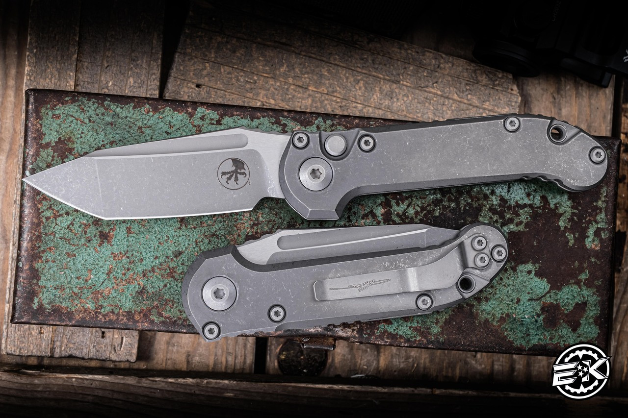 Microtech Marfione Select LUDT Automatic Folding Knife Titanium
