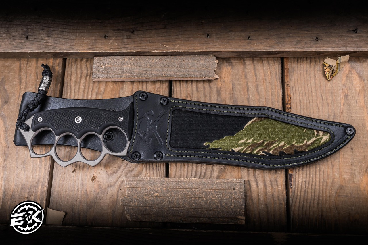 RMJ Tactical Marauder Trench Knife Black G10 9.6