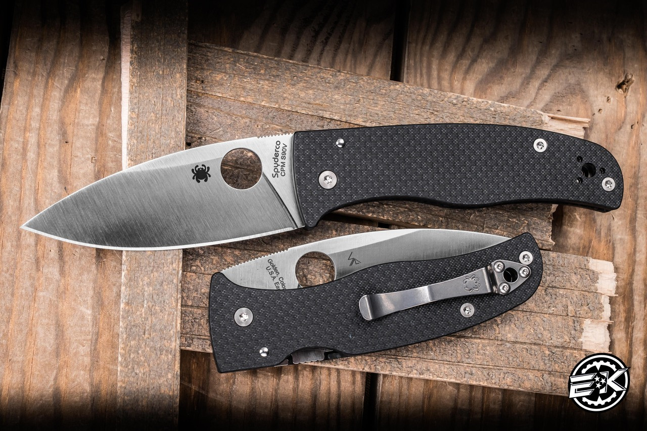 Sprint Run-Spyderco Bodacious Folding Knife Black Carbon Fiber