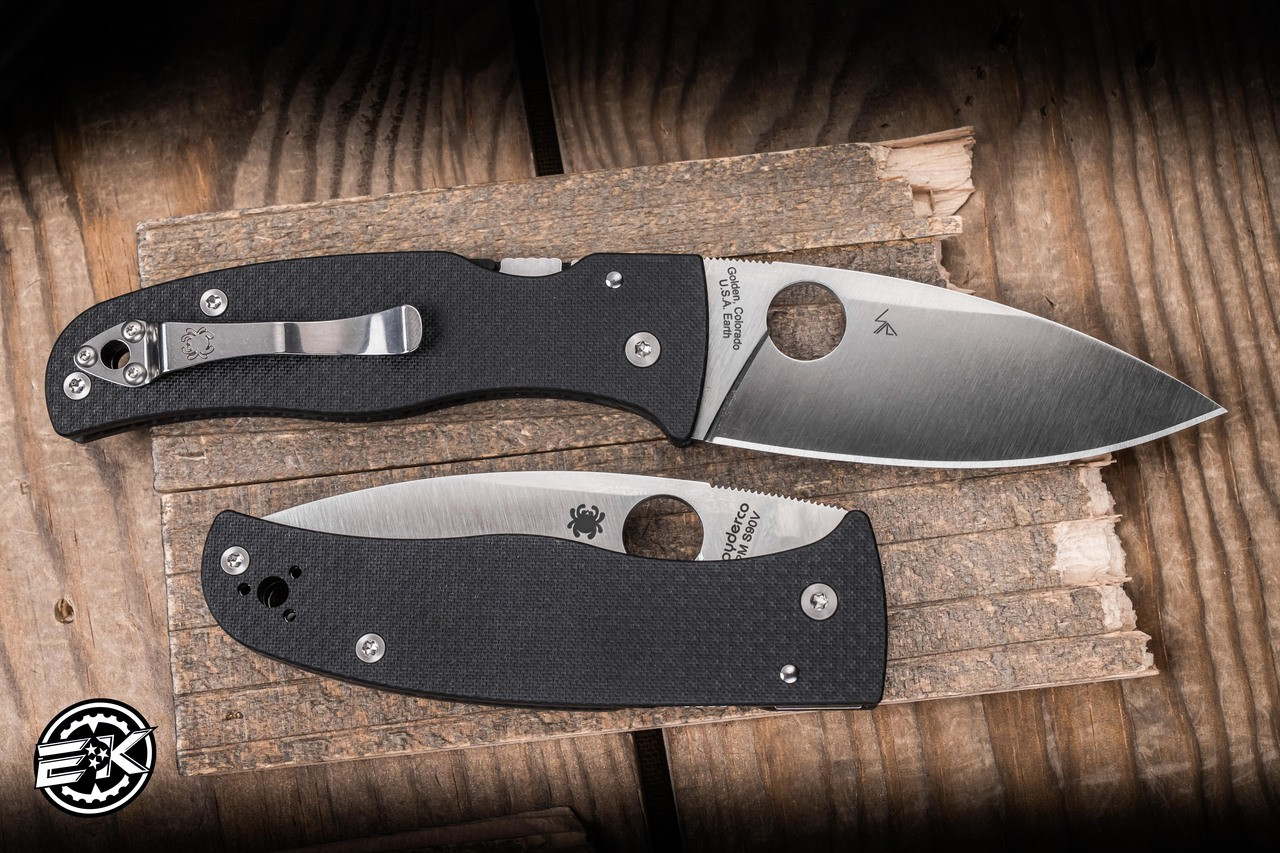 Sprint Run-Spyderco Bodacious Folding Knife Black Carbon Fiber