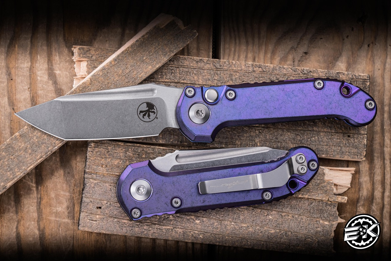 Microtech Marfione Select LUDT Automatic Folding Knife Purple Haze
