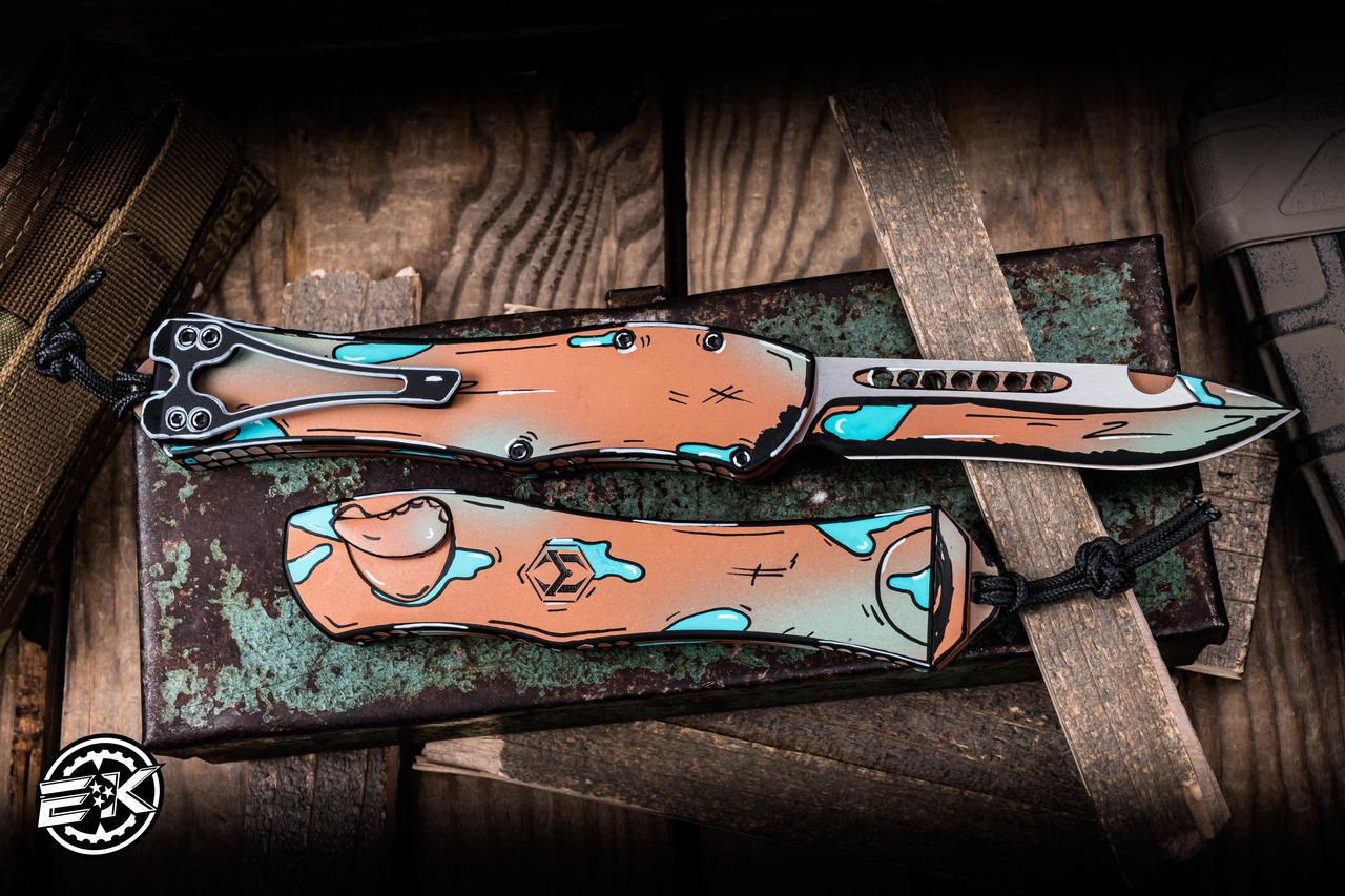 Heretic Knives Hydra V4 OTF Automatic Knife Shipwreck Cel-Shade