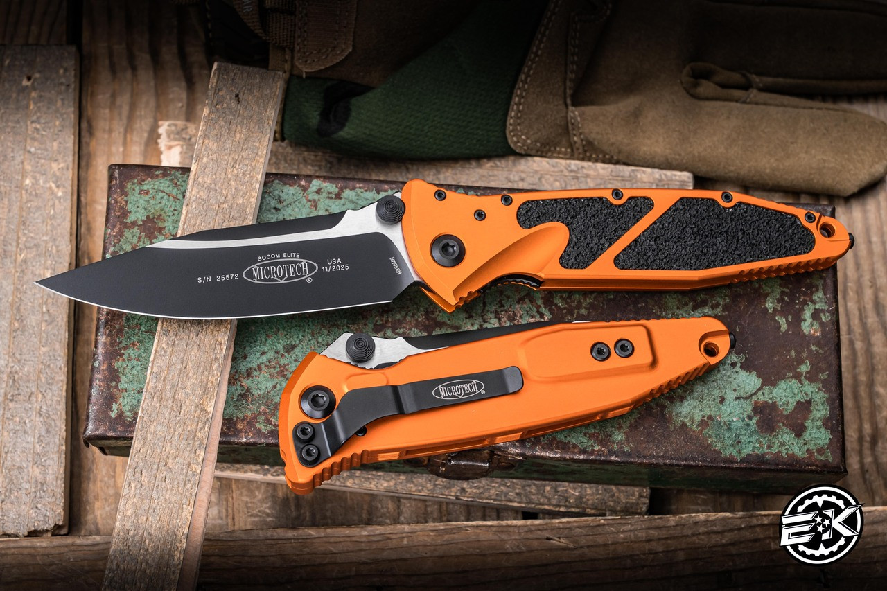 Microtech Socom Elite Manual Folding Knife Standard Orange 4