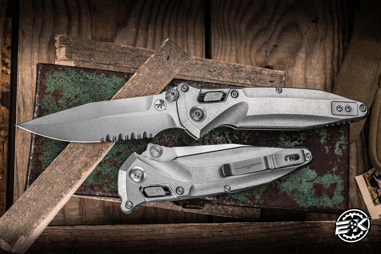 Microtech Marfione Select Socom Delta RAM-LOK Manual Titanium Blue