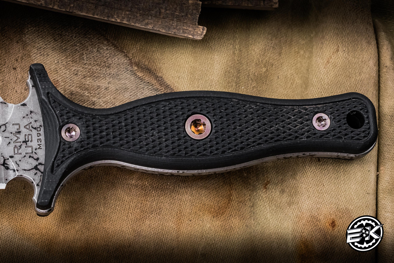 RMJ Tactical Kilroy Fixed Blade Knife Black G10 7