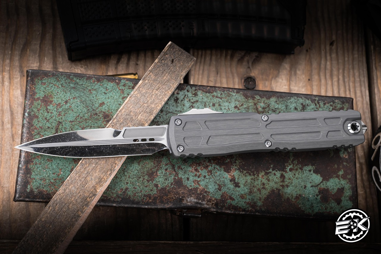 Microtech Marfione Custom Ultratech ZPB Clear Aluminum 3.5
