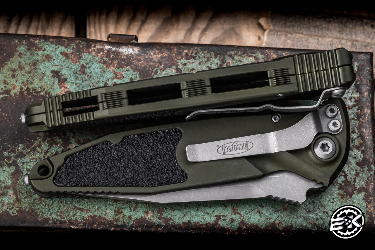 Microtech Socom Elite Automatic Folding Knife Woodland Green