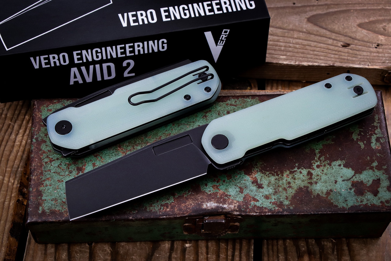 Vero Engineering Avid 2 Folding Knife Jade 3.25