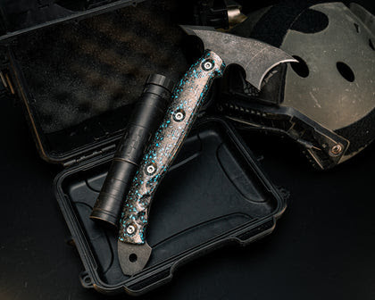 Half Face Blades Crescent Hawk Hatchet Turquoise Rocky Wave Carbon