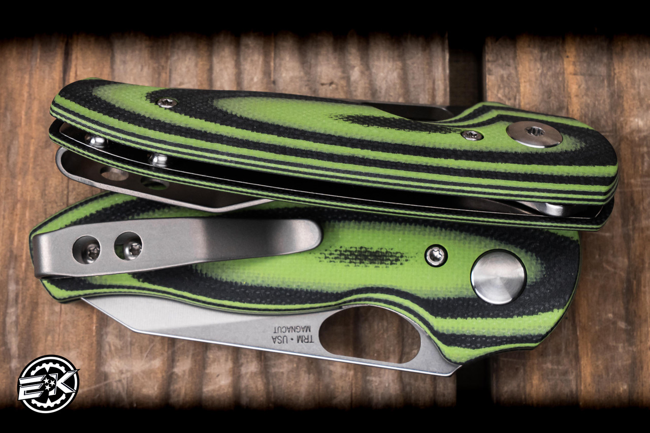 TRM Three Rivers Manufacturing Holier NERD Folding Knife Lime