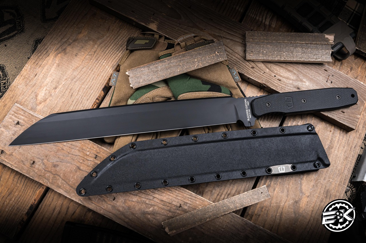Blackside Customs Kyoto Drifter Fixed Blade Knife Triple Black G10