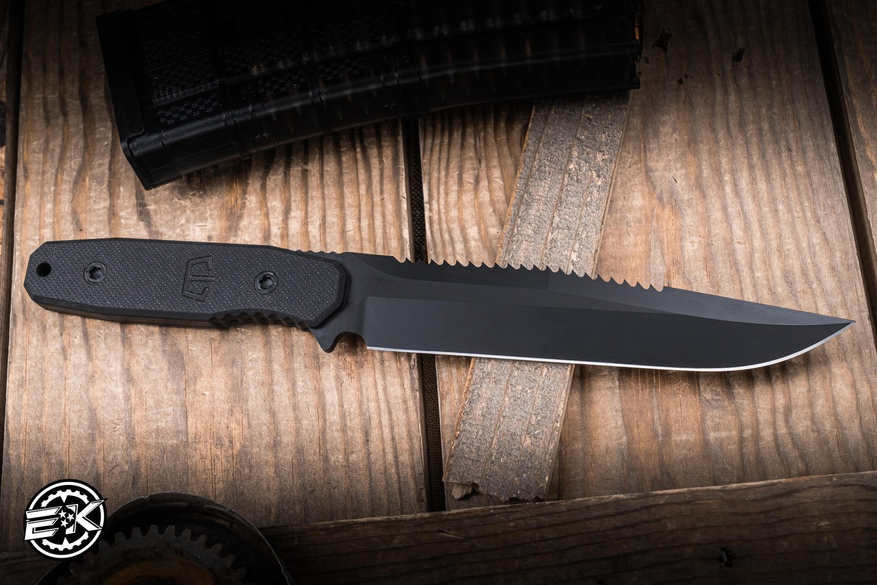 Blackside Customs Rogue 1 Fixed Blade Knife Triple Black G10 6.2