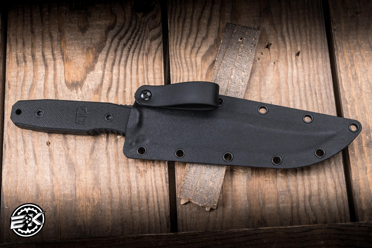 Blackside Customs Rogue 1 Fixed Blade Knife Triple Black G10 6.2