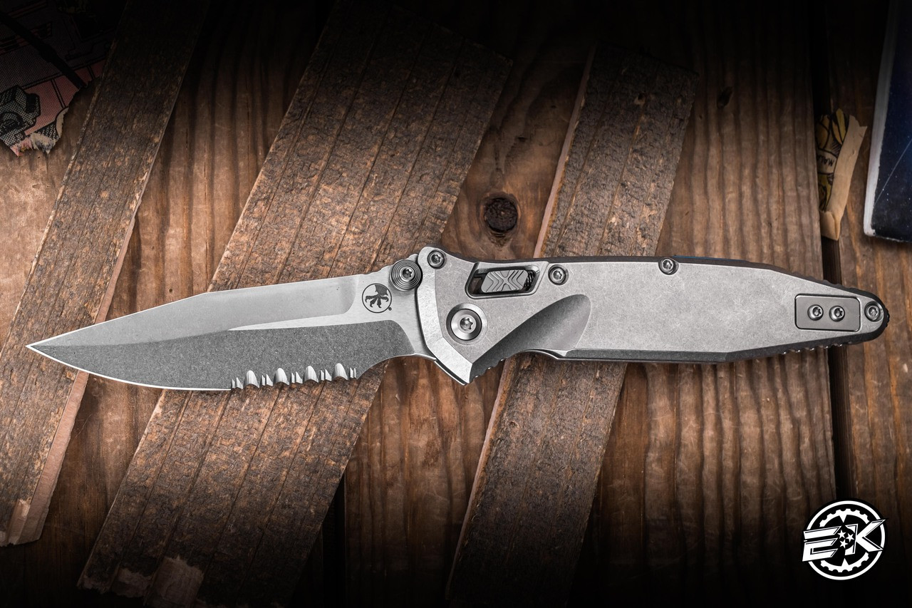 Microtech Marfione Select Socom RAM-LOK Manual Stonewash Titanium