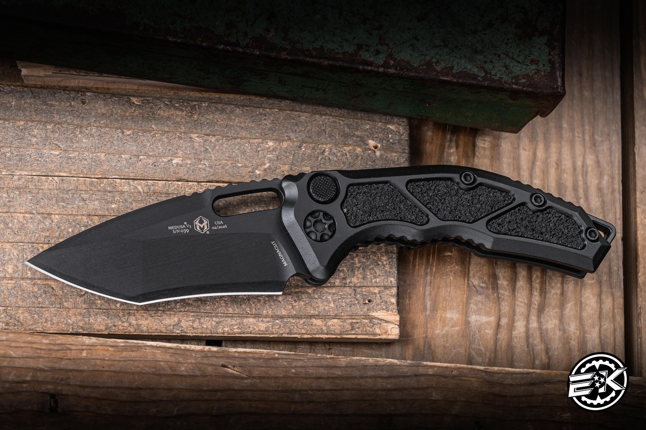 Heretic Knives Medusa Auto Aluminum UV Reactive Secret Cel Shade 3