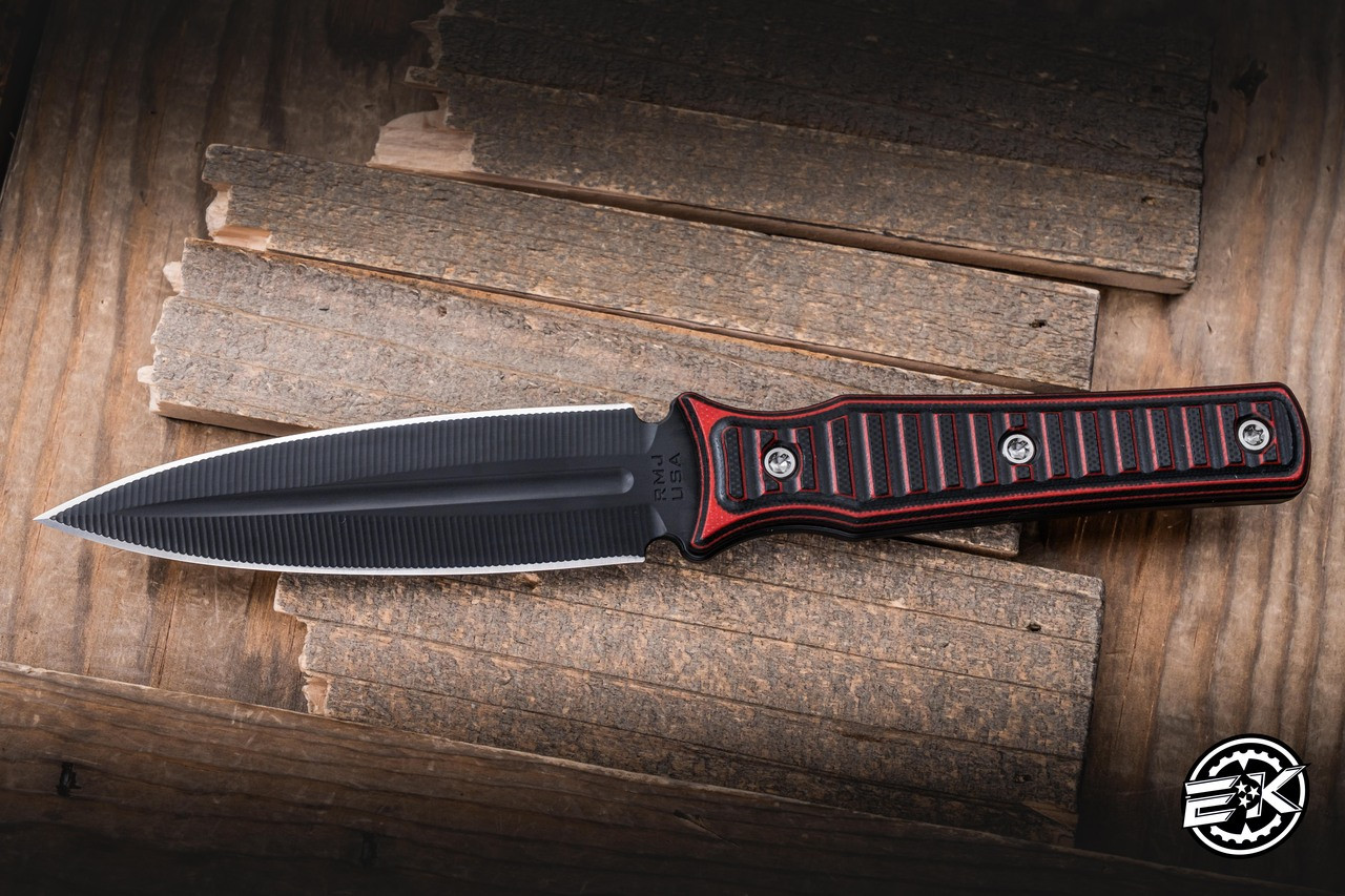 RMJ Tactical Orlando Special Fixed Blade Knife Black Widow G10 4.5